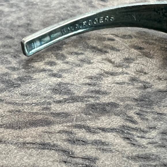 Vintage Wm. A. Rogers Oneida Silver Spoon Cuff Bracelet- Tarnished - Picture 3 of 8